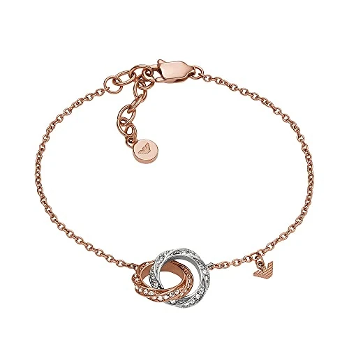 Limited offer: EMPORIO ARMANI EGS3005221 Women's Two-Tone Stainless Steel Chain Bracelet, Length: 160MM+30MM, Width: 19MM, Height: 11.8MM, Stainless Steel, Length: 160MM+30MM, Width: 19MM, Height: 11.8MM, Stainless from 109.00 EUR to 59.99 EUR (save 45%)
