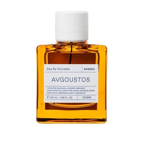 Offerta a tempo: KORRES AVGOUSTOS Eau de Toilette per donna e uomo, fragranza unisex, profumo estivo fruttato-agrumato, 89% ingredienti naturali, vegan, 50 ml - 0% da 22.20 € a 22.20 €
