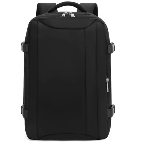 Ryanair Hand Luggage Backpack - 40 x 20 x 25 cm, Travel Backpack, Aeroplane Carry On Bag, Black