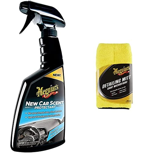 Offre limitée : Meguiar's G4216EU New Car Shine - Plastiques Intérieurs - 473 ml & Gant de Finition Detailing Mitt X1804EU de 37.95 EUR à 35.18 EUR (remise 7%)