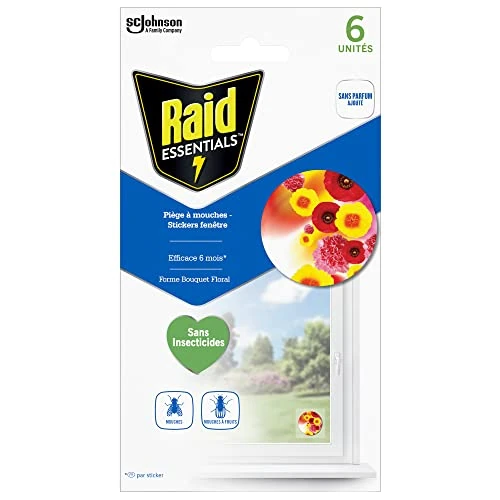 Offerta a tempo: Raid Essentials Pieghe per mosche e mosche da frutta, adesivo per finestra, forma sole alzante, 6 unità - 44% da 10.39 € a 5.77 €