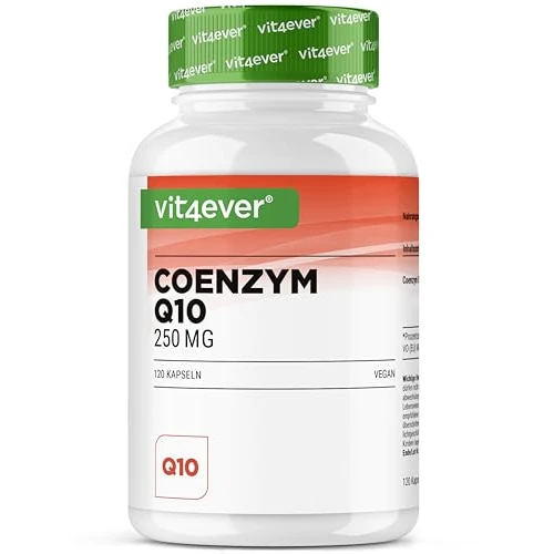 Tijdelijke aanbieding: Co-enzym Q10 extra hooggedoseerd met 250 mg per capsule – 120 capsules – 4 maanden voorraad – Premium: Q10 uit plantaardige fermentatie – 100% ubiquinon – vegan van 24.98 EUR naar 21.23 EUR (korting 15%)