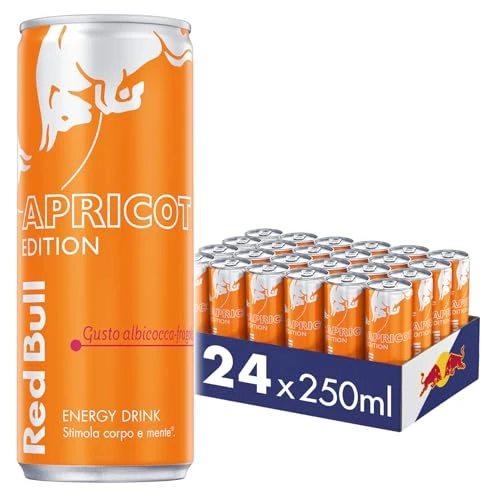 Offerta a tempo: Red Bull Energy Drink, Gusto Albicocca-Fragola, 250 ml (24 Lattine) — 25% da 29,99 € a 22,56 €