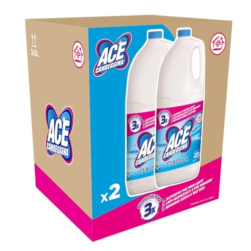 Offerta a tempo: ACE Candeggina - 2 Flaconi x 5L — 40% da 8,30 € a 4,98 €