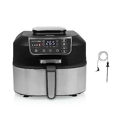 Princess Airfryer Grill - Recipe Book & Temperature Sensor Included - 4 Programmes - 5.6 L - 1760 W