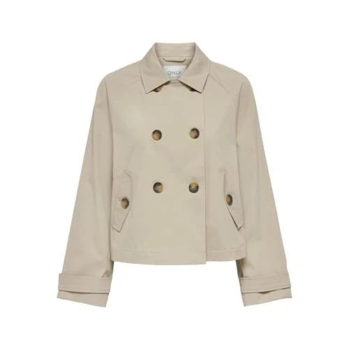 Offerta a tempo: ONLY Trench Coat ONLAPRIL Trench Coat Oxford Tan l Oxford Tan L — 40% da 54,99 € a 33,19 €