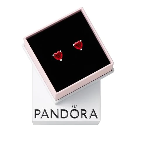 Tijdelijke aanbieding: PANDORA Rotes Herz-Ohrstecker aus Sterlingsilber mit Zirkonia in der Farbe Silber-Rot, PANDORA Timeless Collection, 292549C01 van 59.00 € naar 57.00 € (3% korting)