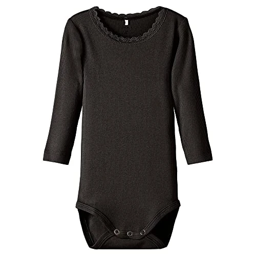 Limited-time offer: NAME IT Bestseller A/S NBFKAB LS Body Noos, black, 0-3 Months from 10.99 £ to 10.99 £ (save 0.00%)
