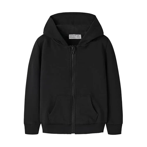 Limited-time offer: NAME IT Boy's Nkmnesweat Card W Hood Bru Noos Sweatshirt Jacket, Black, 122/128 from $46.00 to $46.00 (save 0.00%)