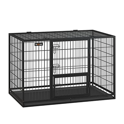 Limited offer: Feandrea Heavy-Duty Dog Crate, Dog Cage, 122 x 74.5 x 80.5 cm, for Medium and Large Dogs, Double Removable Door, Easy Cleaning, Pet Cage, XXL, Black PPD003B01 from 114.99 EUR to 114.99 EUR (save 0%)