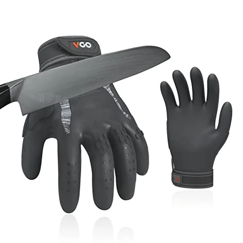 Oferta limitada: Vgo... NGG X1 1par guantes de trabajo sin costuras, guantes de seguridad, guantes de mecánico, palma anti-corte, forro anti-corte HPPE, EN388 nivel C, ANSI nivel A3 (TP1112HY) de 18.99 € a 11.39 € (ahorro 40%)