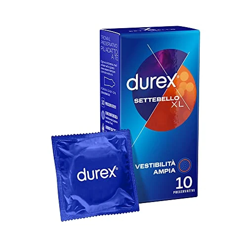 Durex Settebello XL Bardzo duże prezerwatywy, 10 profilaktycznych