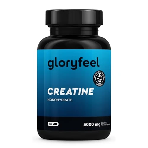 Offerta a tempo: Creatina Monoidrata, 320 Capsule, 3000 mg di Creatina Pura per Dose, Amminoacido per Migliorare le Prestazioni Fisiche in Palestra*, Supporto Durante e Pre Workout e Senza OGM - 53% da 29.99 € a 13.95 €