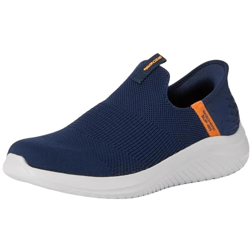 Tijdelijke aanbieding: Skechers Unisex Kids Jongens Trainers, US, Navy Textiel Oranje Trim, 35 EU van 51.56 € naar 51.00 € (1.09% korting)
