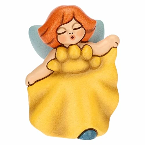 Offerta a tempo: THUN, Bomboniera Fata Estate in Ceramica Decorata a Mano, Versione Piccola, Linea Bomboniere, 5x4.8x6.8 cm h - 42% da 19.90 € a 11.49 €