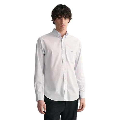 GANT Heren Reg Poplin Banker Bd Shirt, lichtblauw, 3XL