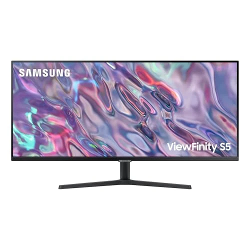 SAMSUNG LS34C502GAUXEN - Monitor 34" ViewFinity S5 S50GC, Ultra WQHD, 3440 x 1440, 21:9, HDR10, Certificado TUV (Eye Care), PBP/Pip, Tasa refresco 100Hz, AMD FreeSync, Diseño sin Bordes, Negro