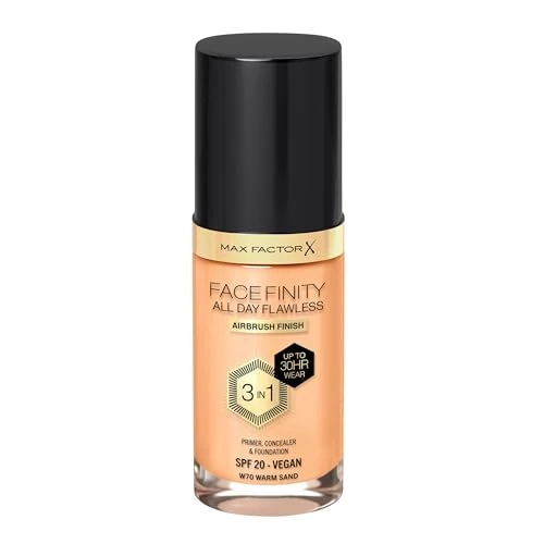 Limited-time offer: Max Factor Facefinity 3-in-1 All Day Flawless Liquid Foundation, SPF 20-70 Warm Sand, 30 ml from 7.64 £ to 7.64 £ (save 0.00%)