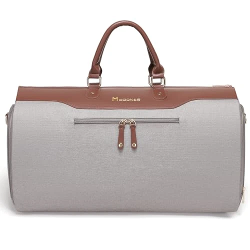 Offerta a tempo: Modoker Borsa porta abiti da viaggio, convertibile, con tracolla, per uomo e donna, 2 in 1, da appendere, Caramello, Borsa per indumenti da donna Modoker Zaino per laptop - 0.00% da 79.32 € a 79.32 €