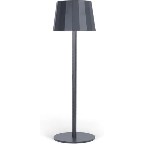 Wilmà LED Tischlampe Kabellos Dimmbar Wiederaufladbar mit Touch-Steuerung, Innen und Außen Wasserdicht Wasserdicht IP54, 5200 mAh (Anthrazit)