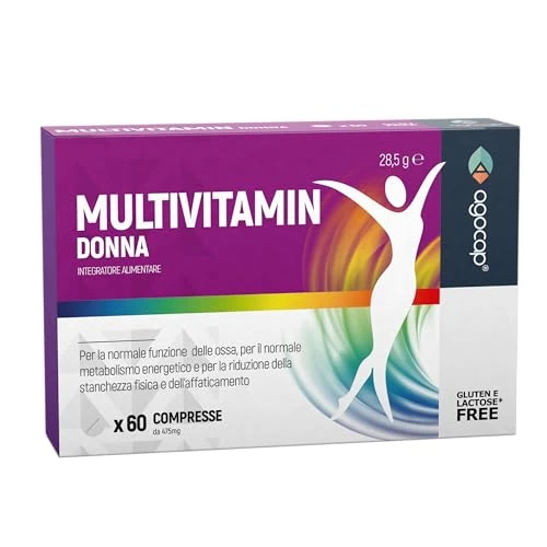 Offerta a tempo: Multivitaminico Donna - Vitamine Donna. Integratori Stanchezza, contro l' affaticamento fisico e mentale. Multivitaminico completo donna, Zinco, Ferro, vit B, C, D, E, H. Integratori cambio stagione - 24% da 11.90 € a 8.99 €