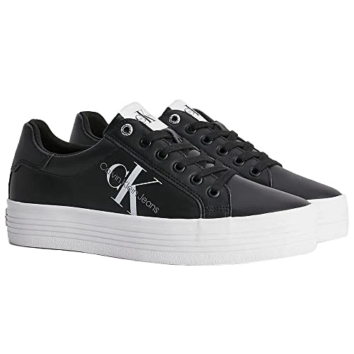 Limited-time offer: Calvin Klein Women Vulcanised Trainers Vulc Flatform Laceup Low LTH Platformw, Black (Black), 3 from 90.00 GBP to 63.00 GBP (save 30%)