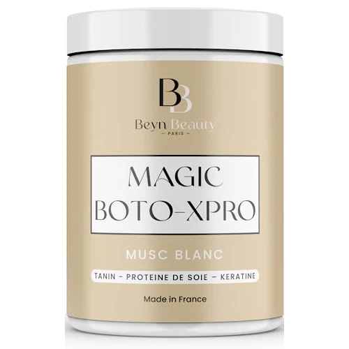 Offerta a tempo: Beyn Beauty® Maschera Capelli Ristrutturante Magic Botoxpro, Trattamento capelli danneggiati, Idratante, lisciante, rinforzante, Acido ialuronico, cheratina, tannino, Made in France (Muschio Bianco) - 0.00% da 39.90 € a 39.90 €