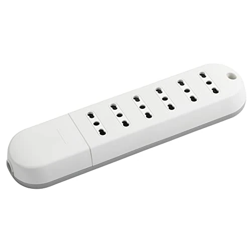 Offerta a tempo: BTICINO Ciabatta Multipresa Elettrica Slim 6 Posti Bipasso 10/16A, Multipresa Senza Cavo, Prese Elettriche Bivalenti compatibili con tutte le Spine Italiane, Salvaspazio, Robusta e Sicura, Bianco - 0% da 12.99 € a 12.99 €