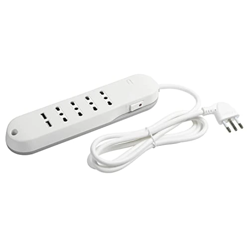 Offre limitée : Bticino Multiprise slim 6 places 4 prises double 10/16 A + 2 prises USB type A 2,4 A Multiprise avec interrupteur et câble 1,5 m Connecteur 10 A Économie d'espace Résistant et sûr Blanc de 23.58 € à 23.58 € (0.00% de remise)