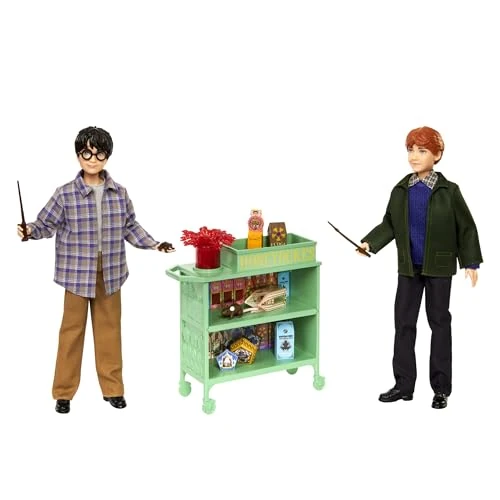 Limitiertes Angebot: HARRY POTTER - Harry und Ron im Hogwarts-Express-Set mit über 10 Zubehörteilen, lebensechte Gesichter und Zauberstäben, für Fans ab 6 Jahren, HND79 von 26.58 EUR auf 26.58 EUR (Spare 0%)