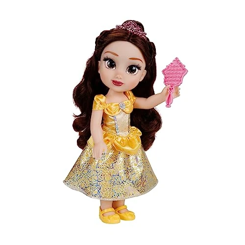 Offerta a tempo: Disney Princess – bambola 38 cm di Belle, con i suoi abiti iconici arricchiti da dettagli glitterati, tiara scintillante e scarpette coordinate, i suoi occhi brillano - 27% da 29.99 € a 21.90 €
