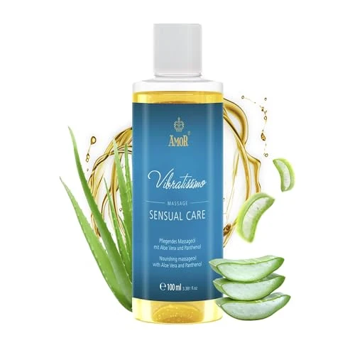 Vibratissimo “Sensual Care” 100 ml, olio da massaggio, olio per il corpo con aloe vera
