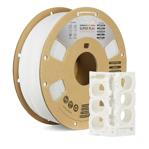 Offerta a tempo: OVERTURE Super PLA+ Filamento 1.75mm, Toughness Enhanced PLA Plus, 1kg Bobina(2.2lbs), Precisione Dimensionale +/- 0.03 mm, per Stampante 3D (Bianco) - 29% da 27.99 € a 19.99 €