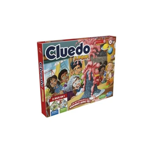 Tijdelijke aanbieding: Hasbro Gaming F6419101 Junior-spel 2-zijdig spelbord 2 spellen in 1 Cluedo-detectivespel voor jongere kinderen bordspellen voor kinderen Junior-spellen (Franse versie) veelkleurig van 20.02 € naar 20.02 € (0.00% korting)
