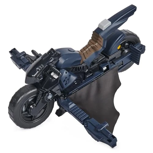 DC Comics, Veicolo Batman Adventures 2 in 1, Batcycle Trasformabile, Macchina Compatibile con Tutte Le Action Figure Batman, Batmobile Trasformabile, Giochi per Bambini e Bambine, 4+ Anni