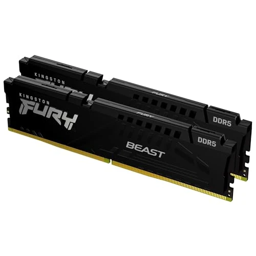 Limitiertes Angebot: Kingston FURY Beast Schwarz DDR5 16GB (2x8GB) 5600MT/s CL36 DIMM Desktop Gaming Speicher Kit mit 2 AMD EXPO und Intel XMP - KF556C36BBEK2-16 von 229.90 EUR auf 229.90 EUR (Spare 0%)
