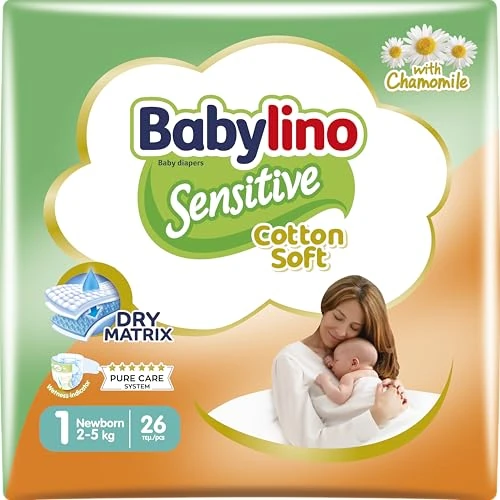 Tijdelijke aanbieding: Babylino Sensitive luiers voor pasgeborenen, maat 1, Newborn (2-5 kg), 26 stuks van 7.72 € naar 7.72 € (0.00% korting)