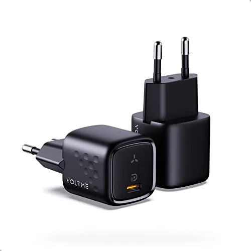 Tijdelijke aanbieding: VOLTME 30W USB C-oplader GaN 2-pack zwart, compacte adaptervoeding USB-C-uitgang snel opladen, USB C-stekkeroplader snellader ideaal voor iPhone 14/13/iPad/android/Samsung/Huawei van 19.99 EUR naar 19.99 EUR (korting 0%)