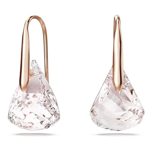 Swarovski Pendientes Lunar, Rosas, Baño tono oro rosa