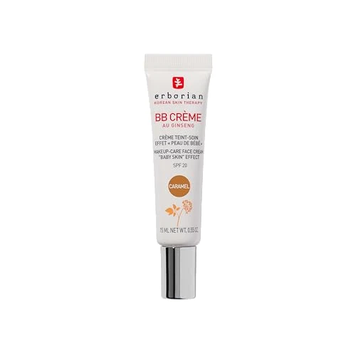 Offre limitée : Erborian - BB Crème au Ginseng 5-en-1 - Soin Teinté Perfecteur Effet "Peau de Bébé" - Fond de Teint Couvrant Imperfections - Protection Solaire SPF 20 - Soin Cosmétique Coréen - 15ml de 22.86 EUR à 16.00 EUR (remise 30%)