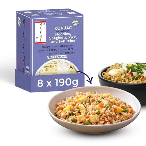 Tijdelijke aanbieding: Nashi Konjac Shirataki Premium Mix Pack (8×190g) | Geurvrij, Vegan, Vetvrij, Caloriearm, Glucomannan Keto-vriendelijk & Koolhydraatarm Dieet | Noedels, Rijst & Pasta | Kant-en-klaar van 29.99 € naar 29.99 € (0.00% korting)