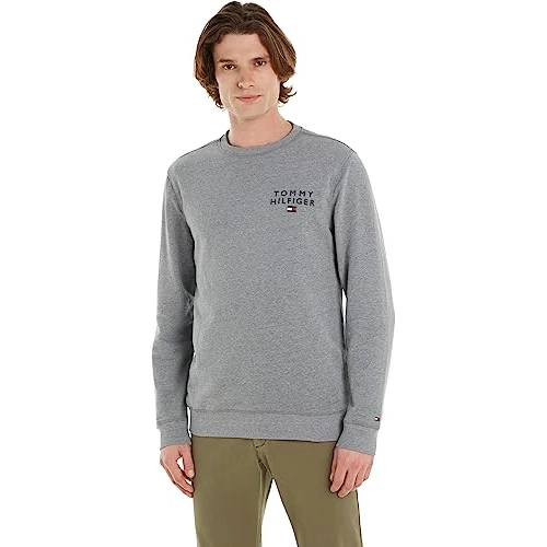 Offre limitee: Tommy Hilfiger Homme Sweat sans Capuche, Gris (Medium Grey Heather), XL de 69.90 EUR a 69.90 EUR (economie 0%)
