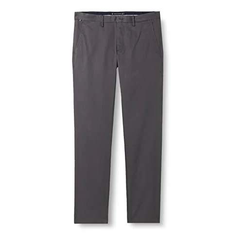 Tijdelijke aanbieding: Tommy Hilfiger Core Bleecker 1985 Pima Katoen Geweven broek heren, Donkere as, 33W / 30L van 95.92 € naar 95.92 € (0.00% korting)