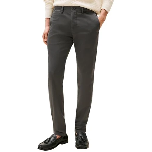 Offre limitée : Tommy Hilfiger Pantalon Homme Core Bleecker 1985 Pima Cotton Chino, Gris (Dark Ash), 28W / 30L de 119.90 € à 94.50 € (21% de remise)