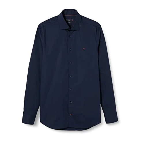 Limited-time offer: Tommy Hilfiger Men's Core Cl Flex Poplin Sf Shirt Mw0mw25040 Dress Shirts, Blue (Navy Blazer), 14.5 from 28.08 GBP to 28.08 GBP (save 0%)