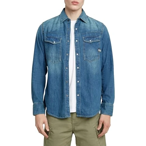 G-Star Raw Dakota Slim Koszule męskie, niebieski, M