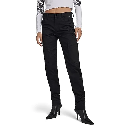 Offerta a tempo: G-STAR Donna Slim Cargo Pants, Nero (dk black D23572-C072-6484), 23W / 30L - 51% da 109.95 € a 53.34 €