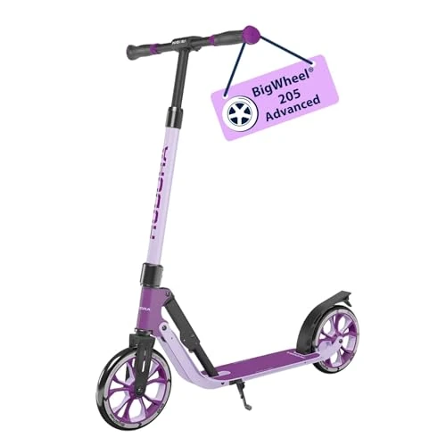 Limited offer: HUDORA BigWheel 205 Advanced Kick Scooter – lavender – Lightweight Folding Aluminum Scooter for Adults & Kids – Height Adjustable Handlebar – Supports Riders up to 220lbs – Smooth Ride & Easy to Carry from 104.19 EUR to 77.97 EUR (save 25%)