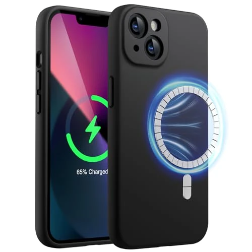Offerta a tempo: JETech Cover Magnetica Silicone per iPhone 13, Nero - 0.00% da 14.99 € a 14.99 €