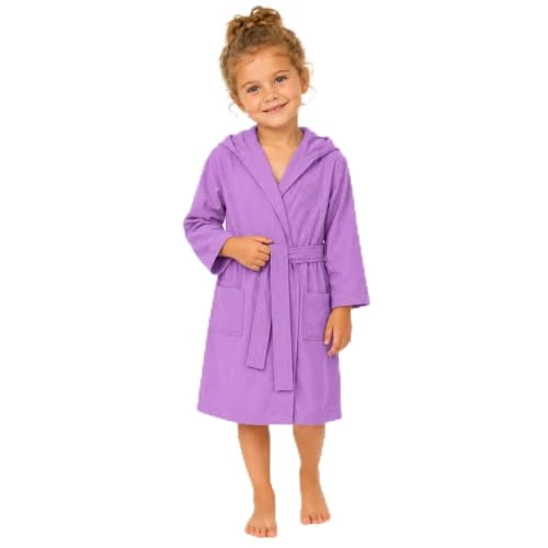 Offerta a tempo: Dorian Home - Accappatoio Bambino Bambina in Microfibra Anallergico, Morbido, Leggero Salvaspazio Assorbente, Rapida Asciugatura con Cappuccio, Tasche, Cintura a Passanti e Gancio, Lavabile (no Stiro) - 0.00% da 25.99 € a 25.99 €